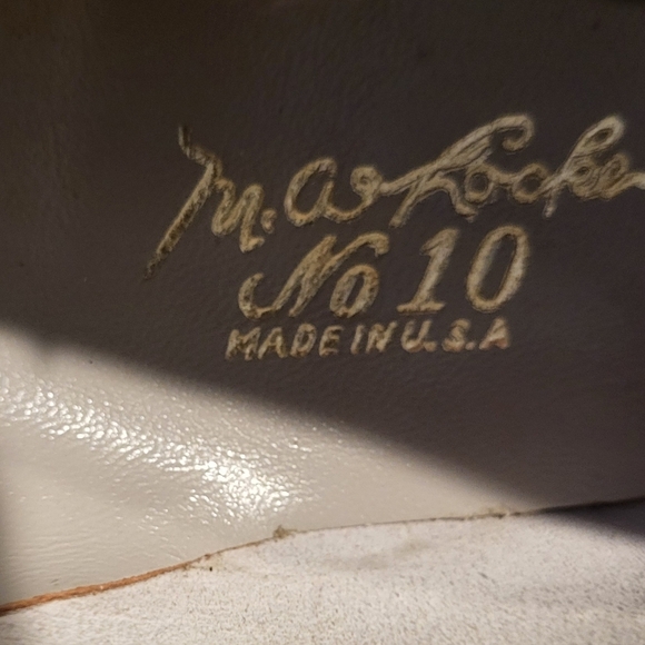 Vintage Dr. Locke Peep Toe Bow Detail Black Heel Made In USA Size 9 Narrow - Picture 6 of 11